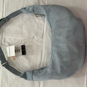 Elegant Blue Suede Women's Bag